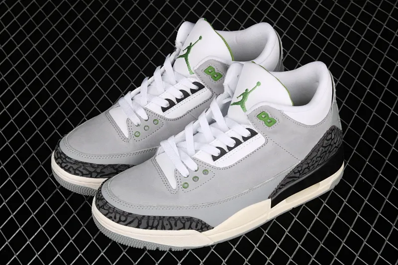 All categories Air Jordan Jordan series basketball shoes Air Jordan 3 #ZG version Air Jordan 3 Retro "Chlorophyll" AJ3 Joe 3 Chlorophyll Gray Green Manuscript 136064-006
